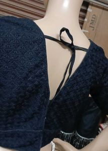 Chikan Black Prince Cut Blouse