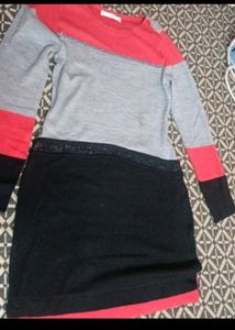 Red And Black Long Top