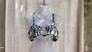 I. Chic Snake Print Bikini Top
