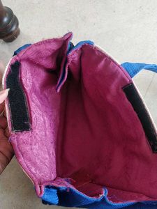 Casual Beige &amp; Blue Tote Bag