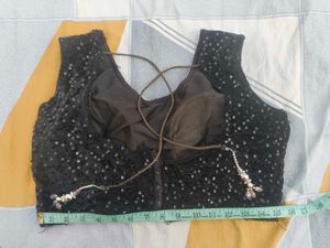 Sparkling Black Sequin Blouse