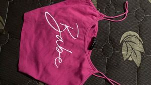 Shein Pink "Babe" Graphic Tank Top