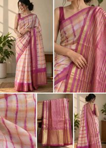 Elegant Checked Saree