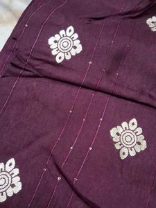Elegant Purple Fabric blouse piece