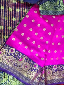 Pink &amp; Blue Saree