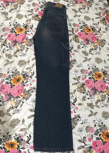 Stylish Denim Cargo Jeans charcoal
