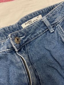 Women denim cargo jeans pants