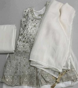Elegant White Sharara Suit