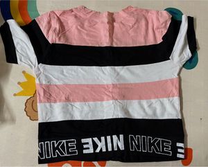 Nike Striped Crop T-Shirt