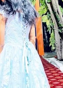 Stunning Light Blue Embroidered Gown