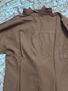 Stylish Brown Collared Shirt
