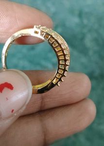 Golden American Diamond Ring