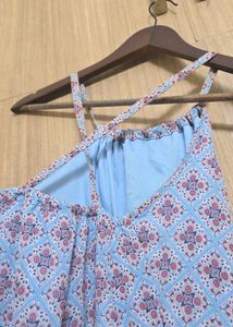 Light Blue Tiered Maxi Dress