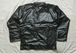 Men's Black Faux Leather Jacket for Men