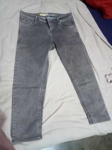 Grey Washed Denim Jeans