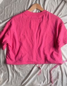 Hot Pink Cropped T-Shirt