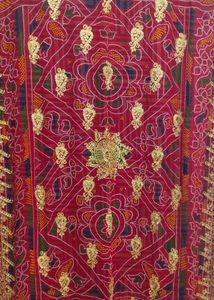 Exquisite Red Bandhani Rajasthani bhaat chundri ..