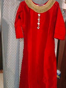 Flash sale ✨ Red Embellished Kurta