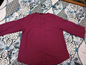 mahroon Casual Tunic Top