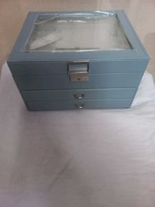 Elegant Blue Jewelry Organizer Box