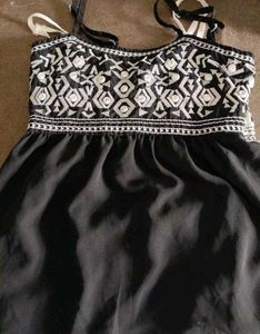Black Embroidered top