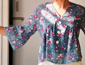 Floral Button Down Blouse