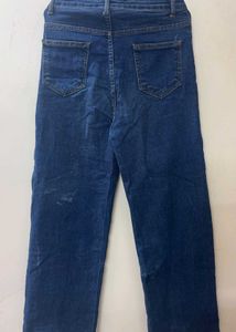 Classic High-Waisted Blue Denim Jeans