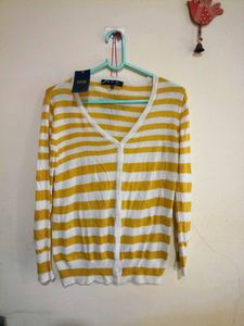 NWT OVS Striped Pure Cotton Cardigan