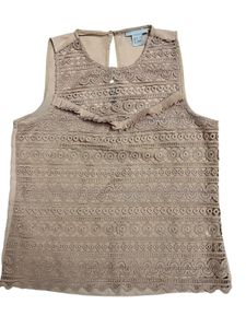 H&amp;M Floral Lace Sleeveless Top in Dusty Blush | XS