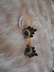 Bohemian Style Green Stone Earrings