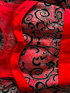 Stunning Red &amp; Black Swirl Gown ❤️