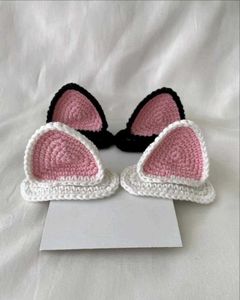 Crochet Cat Ear Hair Clips