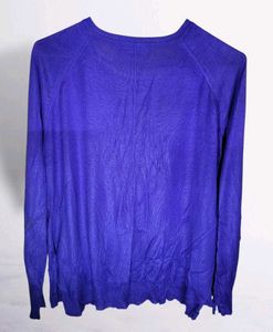 ZARA Knit Women's blue Full Sleeve Sweater – XL