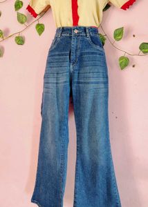Women High Rise Bootcut Flared Denim Jeans