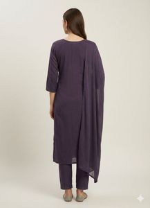 Elegant Purple Kurta Set with Dupatta