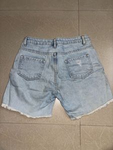Distressed Denim Shorts