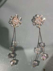 White Or Silver Flower Earrings