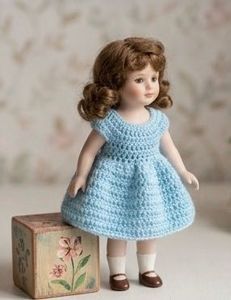 chrochet dress for doll