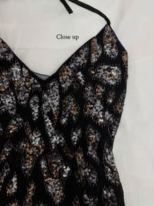 Sparkly Sequin Halter Top