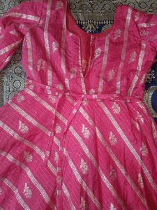 Elegant Pink Anarkali Dress