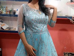Stunning Blue Embellished Gown