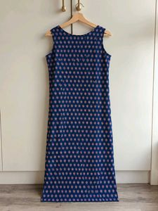 Navy Blue Printed Kurta
