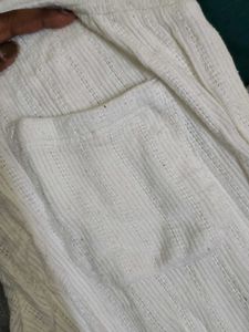 New White cotton Blend Pants