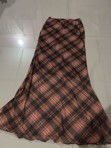 Plaid Crop Top &amp; Maxi Skirt Set