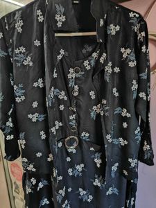 Black Floral Printed Dress