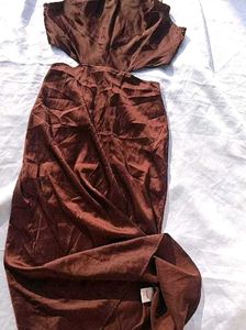 Brand New (Urbanic) Coffee Brown Satin Slip Dress