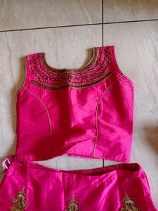 Stunning Pink Embroidered Lehenga Set