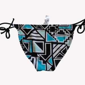 Geometric Print Tie-Side Bikini Bottom