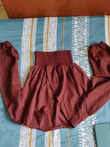 Brown casual crop top