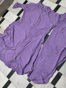 Purple Kurta Set